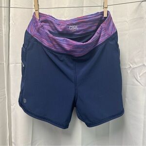 Athleta Navy and Pink Athletic Shorts